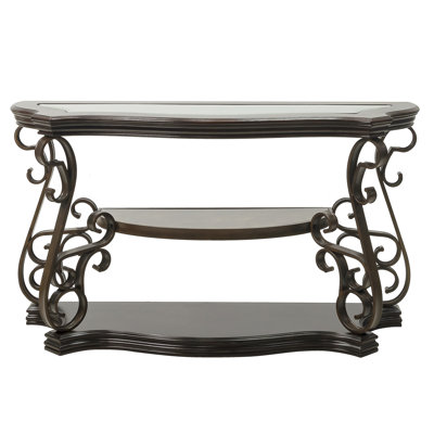 Atharv Elegantly Designed Table: Glass, , Metal - Elevate Your Decor Attractive Glass Surface, W/Marble Paper Shelf, Legs
