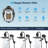 10'' Filtered Rainfall Shower Head Combo, High Pressure, 12'' Adjustable Curved Extension Arm, 20 Stage Shower Filter, 10-Spray, 71'' Hose-119466832
