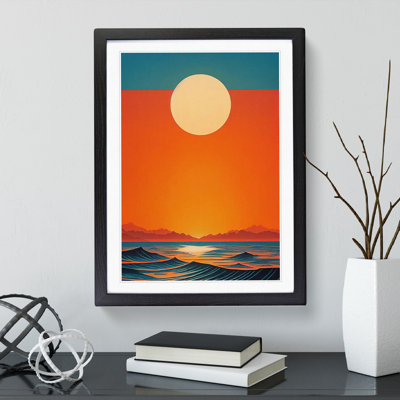 Wild Ocean Sunset Abstract Framed Print