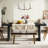 Wood Dining Table For 6-8 People, 70.8" Modern Rectangle Kitchen Table With Wood Base For Dining Room-1052508468-1045672791