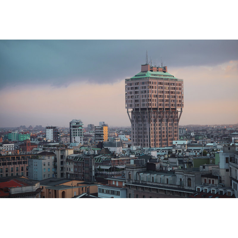 Milan , Velasca Tower - Wrapped Canvas Print, 20cm H x 30cm W