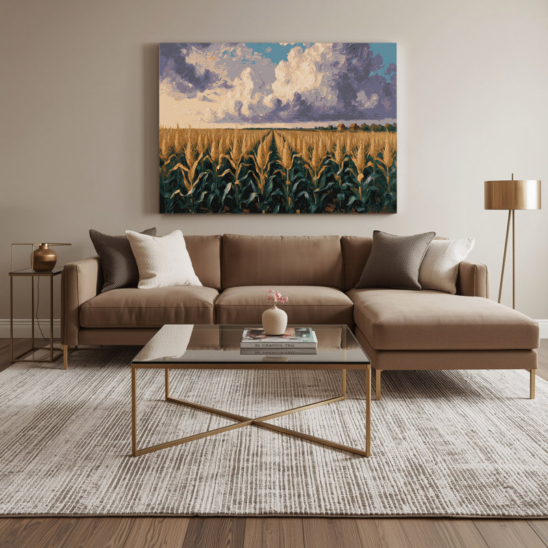 Art mural sur toile gris «USA State Iowa», H 8 po x l 10 po