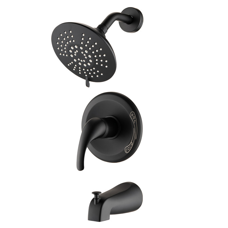 All Metal Shower With Matte Black Finish & 5 Spray Patterns 5 Swivel Spout Appearance