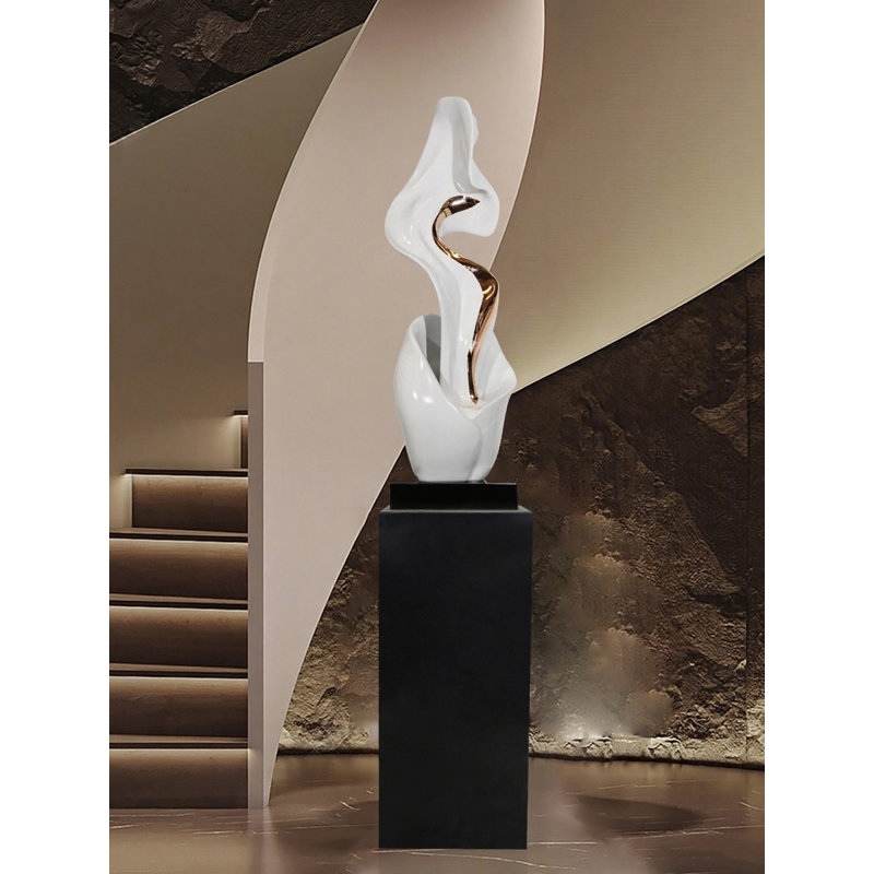 Modern Abstract Sculpture Resin And Marble Base Decoration Item