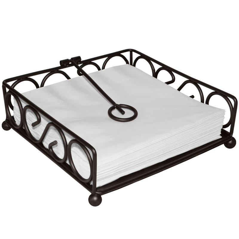 Porte-serviettes plat Red Barrel Studio® Scroll Collection, Bronze