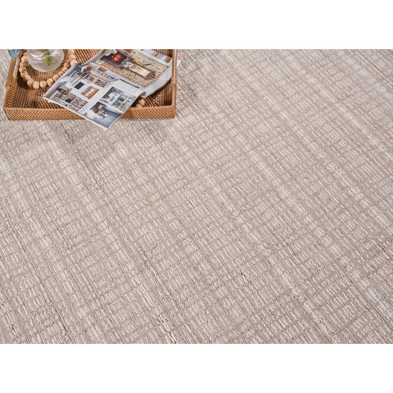 Handmade Red Wool 10' x 14' Rectangular Rug