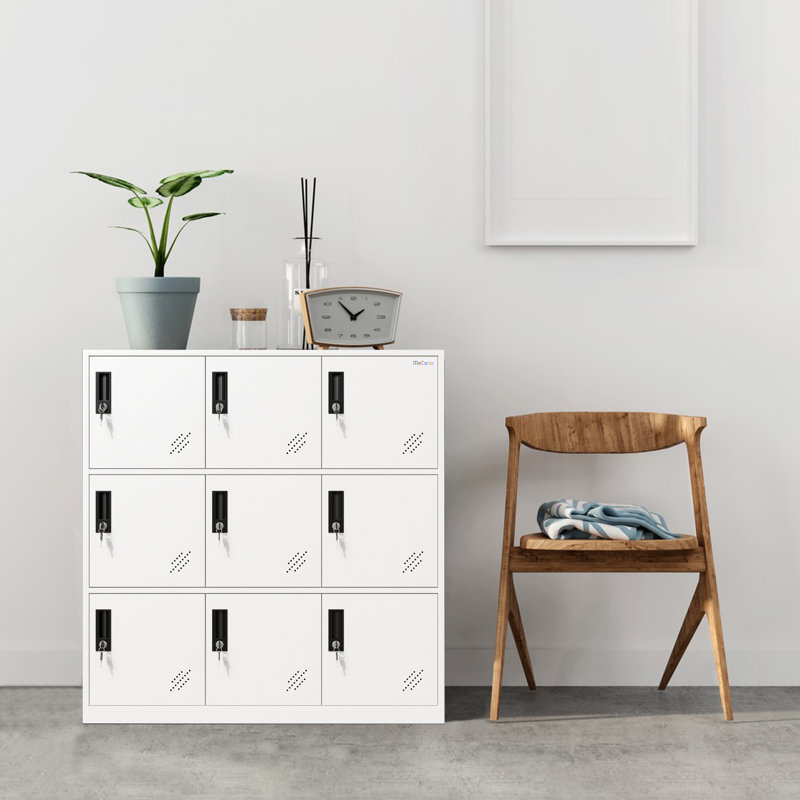 Employee Locker Cabinet with key lock Full White Color, White