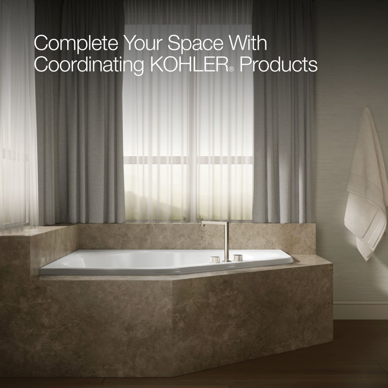 Tercet 60" x 60" Soaking Bathtub, White