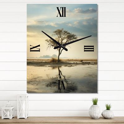 Beach Photo Seaside Reflections II - Horloge murale nautique et plage