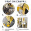 Motifs jaunes et gris en fusion artistique - art mural jaune-114713997-114713996-114713998