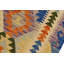 Tapis beige / bleu / orange / vert en laine noué à la main Jacky