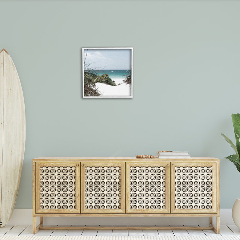 Clear Beach Scenery, estampe numérique encadrée par Noah Bay, Estampe numérique encadrée blanc bord de mer, H 24 po x l 24 po