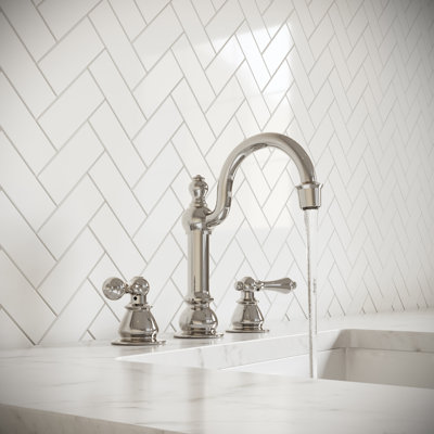 Widespread 2-handle Bathroom Faucet with Drain Assembly