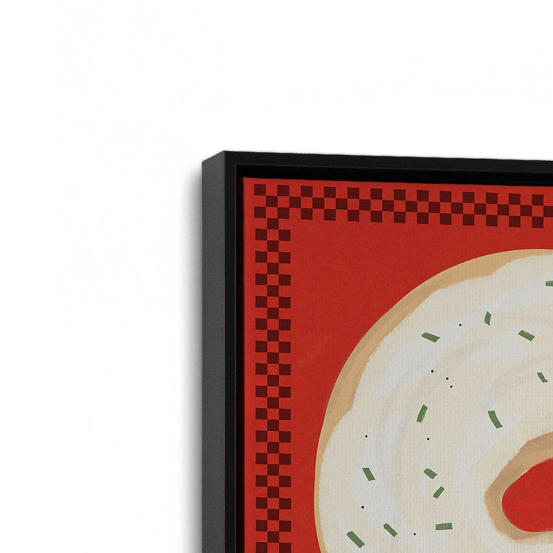 «Yonkers Bagels» par Deny Designs, reproduction d'art, 20 x 20, Noir, Framed Canvas
