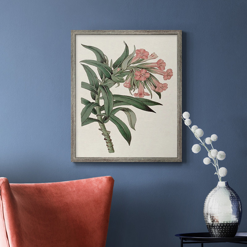 Toile encadrée rose Premium Floral Mix VI - prête à être accrochée, Argent patiné, H 24 po x l 20 po