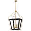 Luminaire suspendu 4 lumières noir terre
