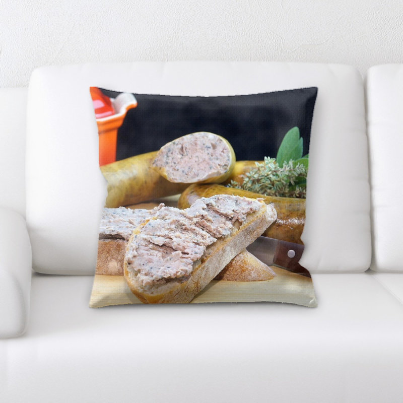 Coussin décoratif en saucisson hépatique