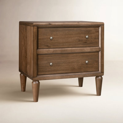 August 2-Drawer Acacia Nightstand