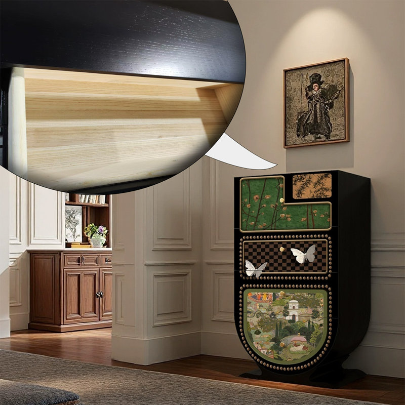 Armoire d'appoint moderne en bois massif
