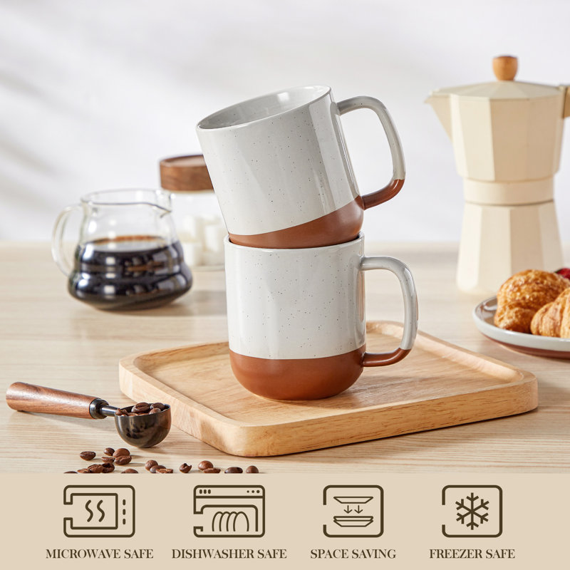 Stoneware Coffee Mug, Brown/Grey