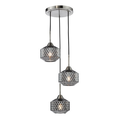 3 - Light Satin Nickel Pendant