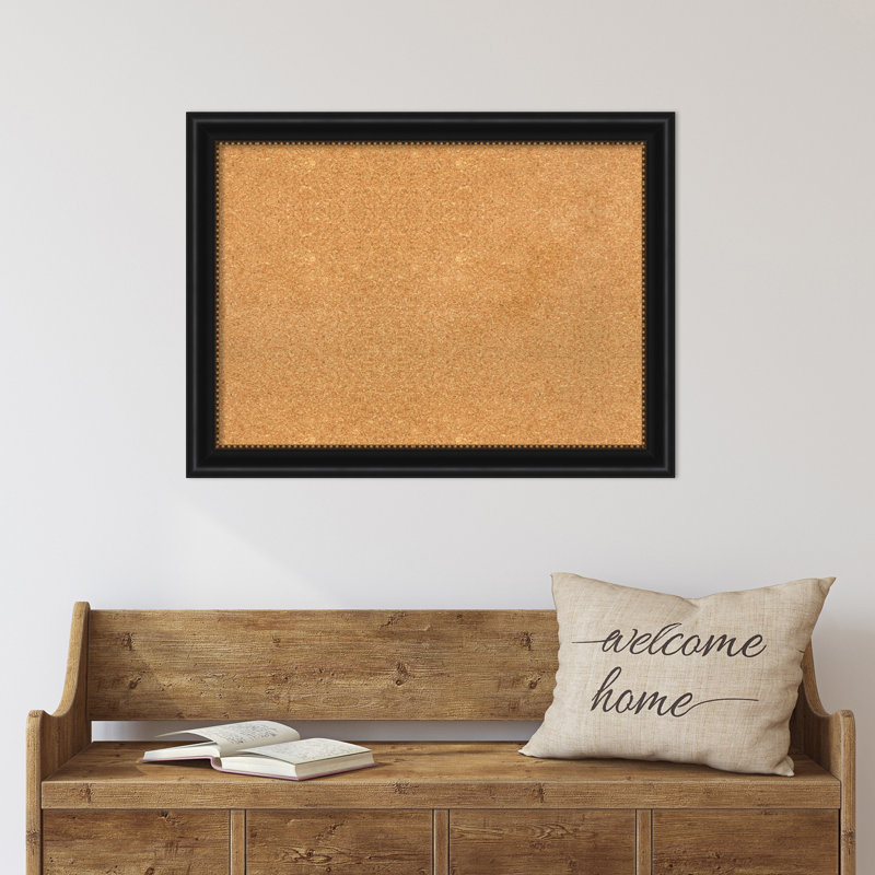 Bobby-Jo Black Framed Cork Board, 1'11" H x 2'7" W
