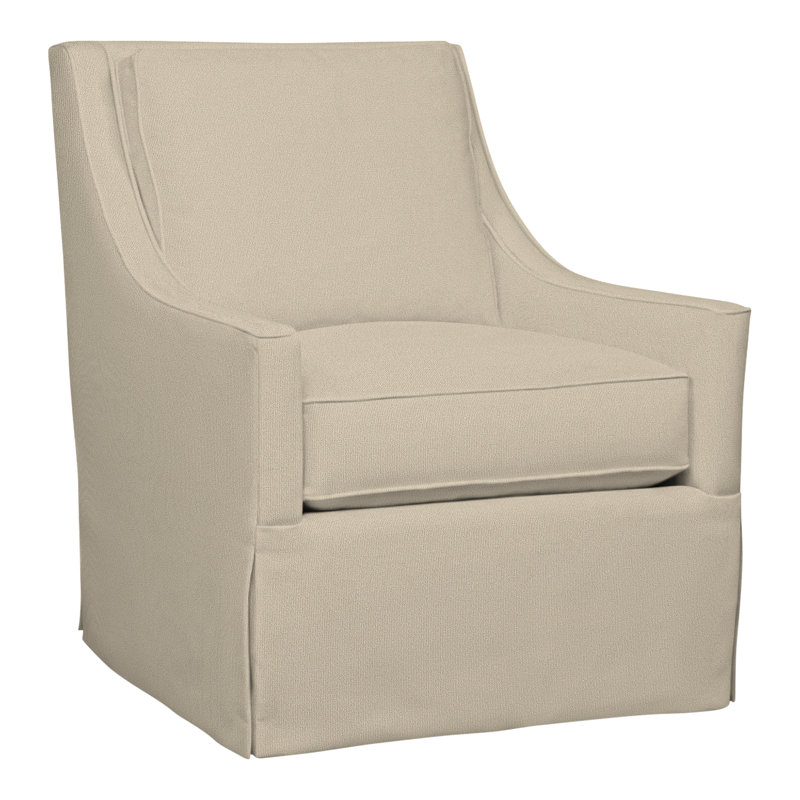 Fauteuil pivotant Fairmount, Lin Tuck, Blanc satiné