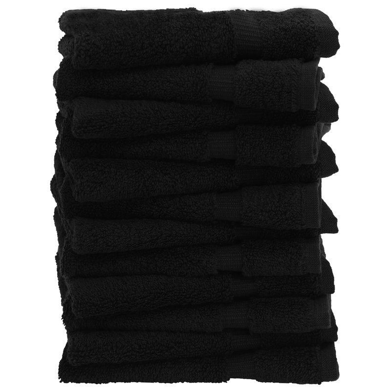 Ensemble de serviettes 100% coton, Noir