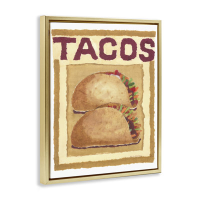Traditional Tacos Duo Framed Floater Canvas Wall Art by Nancy Overton