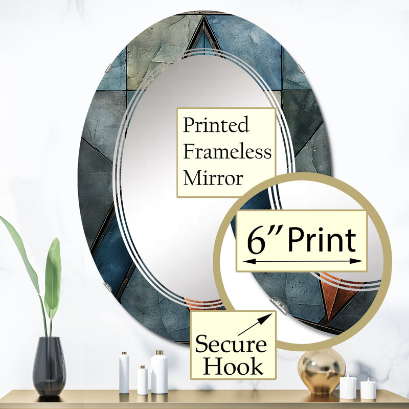 Maeline - Miroir mural moderne ovale, 36 po x 24 po