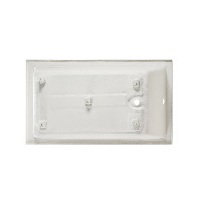 Voltaire 54" White Acrylic Alcove Bathtub with Left-Hand Drain