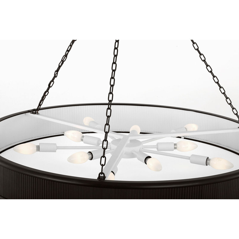 Rigsby Chandelier, 4.5" H x 36" W x 36" D, Aged Iron, 10
