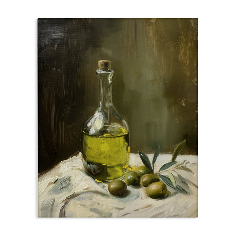 «Olive Oil Still Life», conception par Arlington Prints, H 48 po x l 36 po