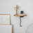 Colesen Modern Industrial Wall Shelf, 13.8 x 13.8 Inches, Black & Oak | 100% Pine Wood with Sturdy Metal Frame | Ideal for Home Decor, Display Plants & Organizing | Unique Novelty Design for Contemporary Spaces-102349854
