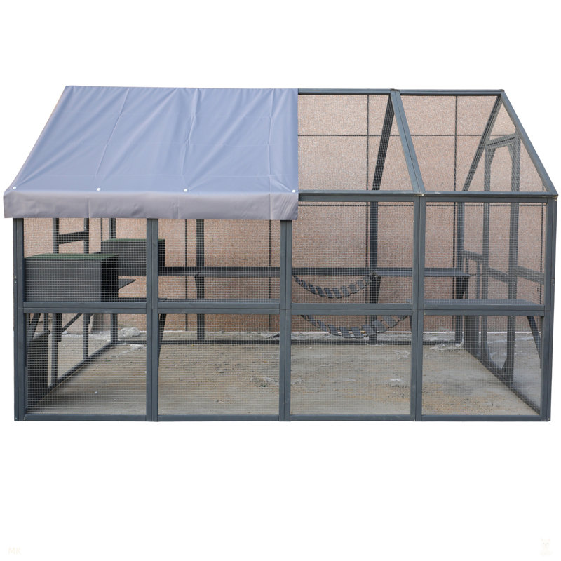 Enclos d'extérieur pour chat, Bleu