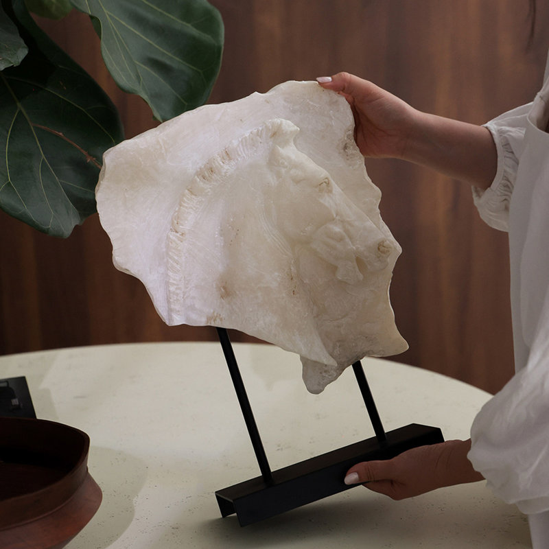 White Irregular Stone Decorative Object