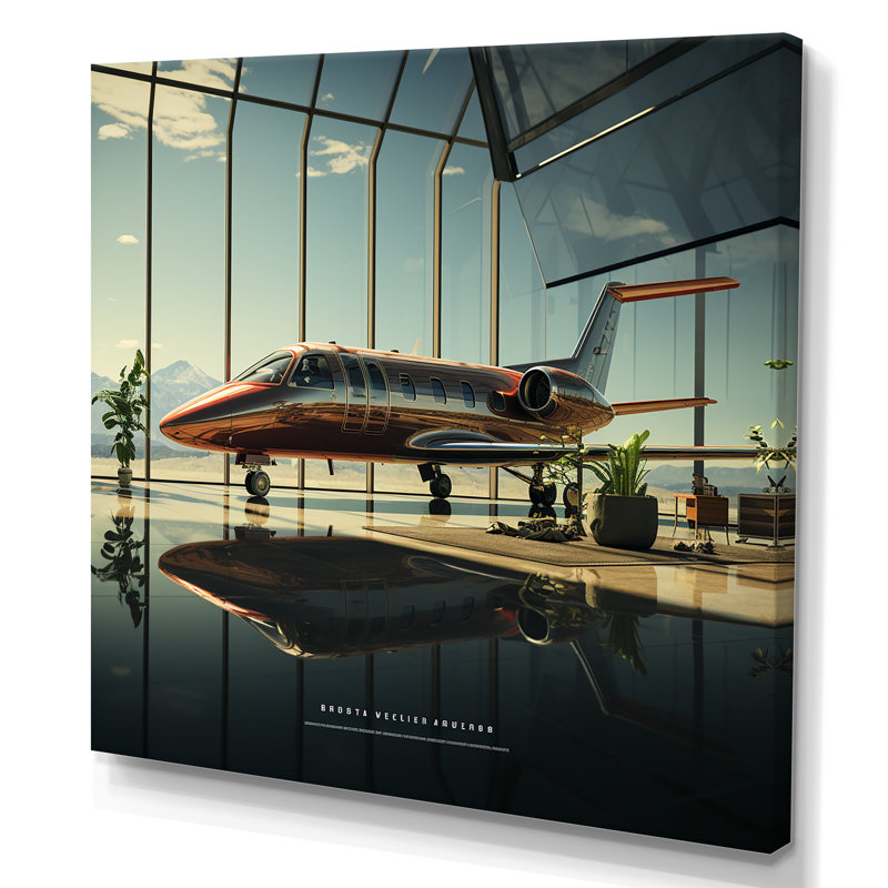 «Jet Plane Matrix Showcase» sur toile, Toile tendue, H 36 po x l 36 po x P 1,5 po