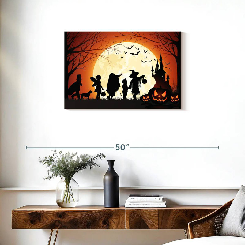 Un tour ou un traitement d'Halloween, H 20 po x l 30 po