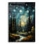 «Cypress Trees At Night» par Momart, art mural en verre acrylique-661336664