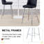 Tabouret de bar moderne en polyuréthane - Pieds en métal avec renforcement croisé-107226962