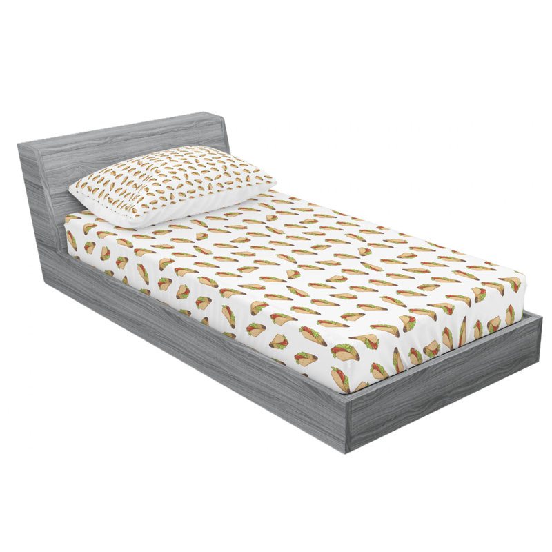 Mexican Microfiber Sheet Set, Twin Sheet Set + Fitted Sheet + 1 Pillowcase