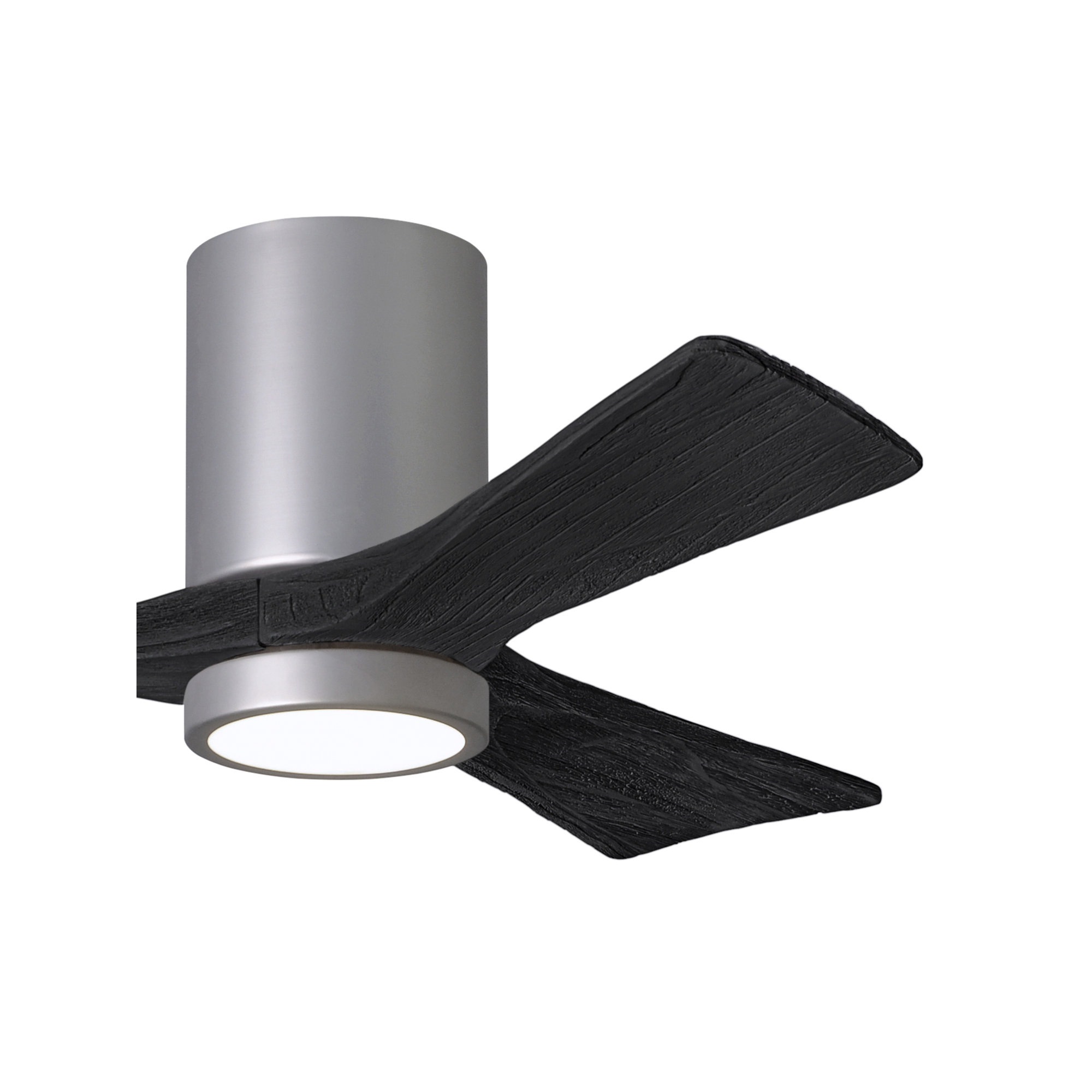 Olivier 3 Blade Ceiling Fan with LED Light Kit, Matte Black, Brushed Nickel, 42"