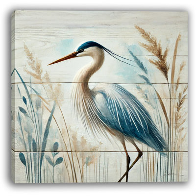 «Tranquil Blue Heron», impression sur toile