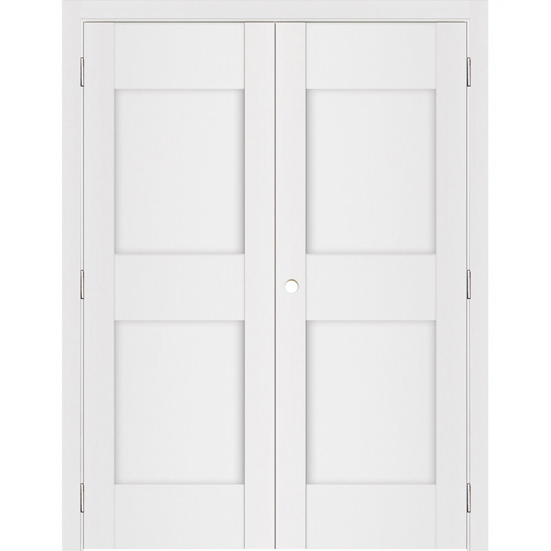 Double porte intérieure stratifiée blanc doux pré-suspendu Stile 013, 36 po x 96 po, Droite / vers l'intérieur