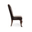 Chaise capitonnée capitonnée en brun
