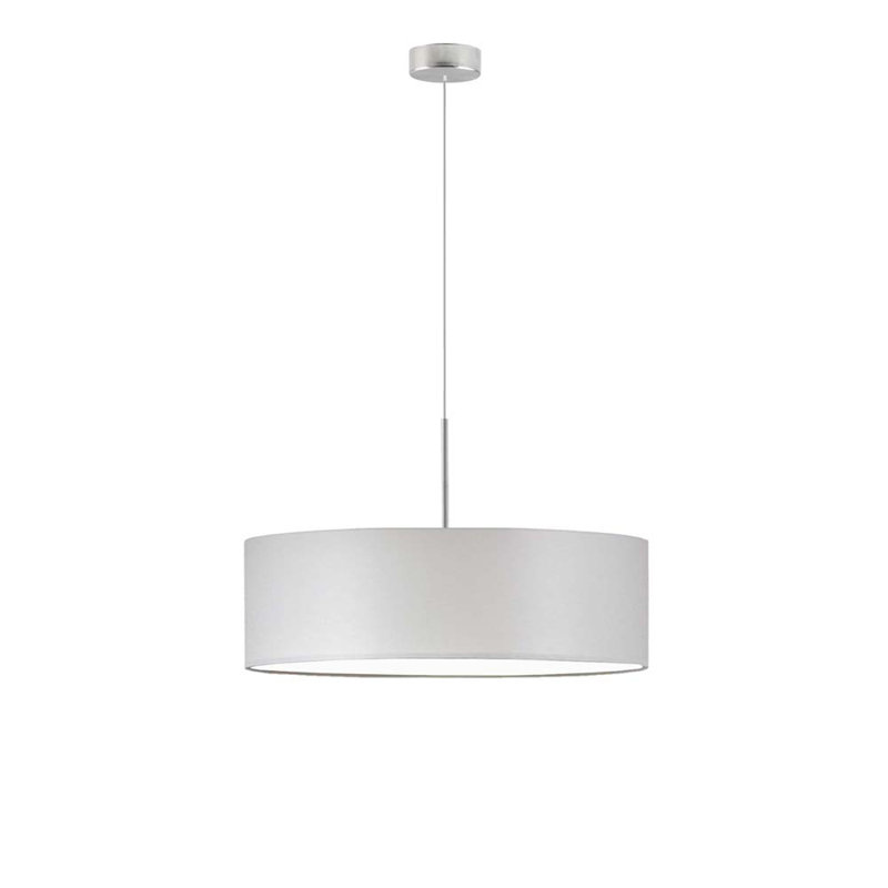 Aubrionna 4 - Light Drum Pendant, Brushed Steel, Light Gray