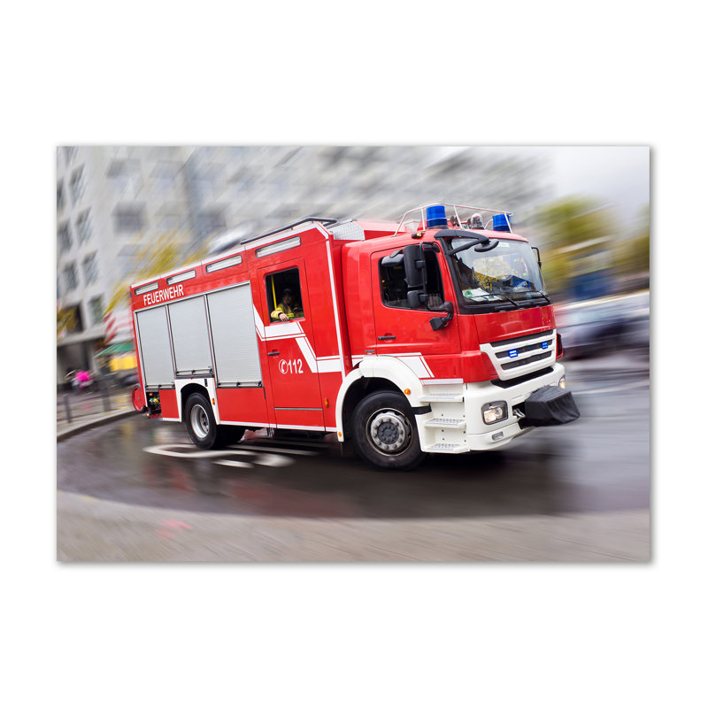 Fire Truck - Wrapped Canvas Print
