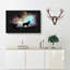Howling Wolf With A Galaxy Forest - Wrapped Canvas-56648398