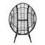 Balancelle suspendue arquée Modern Boho, fauteuil en PE robuste en rotin avec coussin lavable ultra-moelleux-1794998584