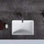 Lavabo de salle de bain rectangulaire encastré en céramique blanc brillant avec trop-plein